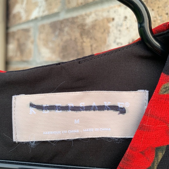 keepsake the label dress womens sz M red floral - Picture 5 of 7